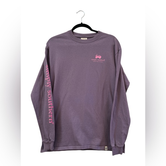 Simply Southern Coastal Cowgirl Mountain Hair Don’t Care Tee Medium - Picture 2 of 4